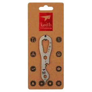 Keith 鈦合金工具 輕量多功能工具鑰匙圈, 1個, 銀色