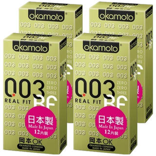 okamoto 岡本 衛生套 003 REAL FIT, 12入, 4盒