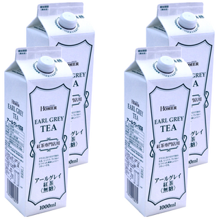 HOMER 伯爵紅茶 無糖, 1L, 4入