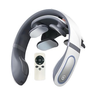 Smart Bearing 智慧魔力 新款U型4D四頭仿真人肩頸熱敷震動按摩器 N66-1，白色，USB充電