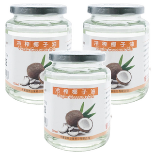 Bakerking 卡羅 冷榨椰子油 350ml, 3罐