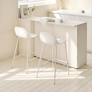 maisondecommema STAY 白色框架 家用吧台椅 餐桌椅, 2個, 白色