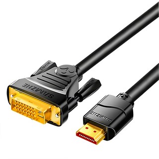 山澤 HDMI轉DVI 24+1 高解析度4K抗干擾雙向傳輸轉接線 1M, 1條