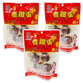 福記 香鐵蛋 辣味雞蛋 台灣產 即食食品, 6顆, 3袋