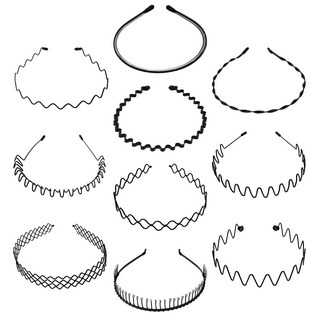 Tamsaa 男女適用 髮箍組 Set 10, 直徑約11 ~ 14cm, 黑色