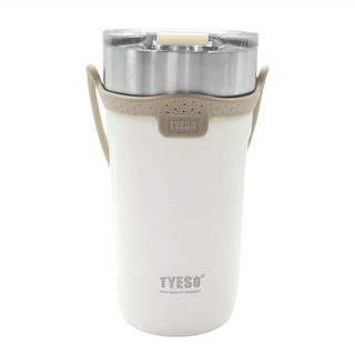 TYESO 泰碩 便攜不鏽鋼保溫杯, 白色, 550ml, 1個
