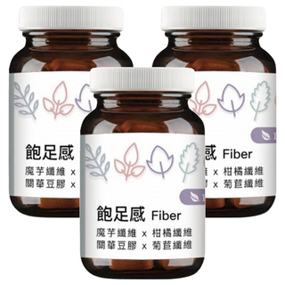 Dr.Nutri 飽足感 Fiber, 魔芋纖維 x 柑橘纖維 x 關華豆膠 x 菊苣纖維, 120g, 3瓶