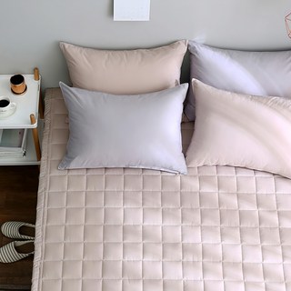 tacca tacca Plus 純棉固定式鬆緊帶保潔墊, 粉米色, 單人加大 110 x 200cm