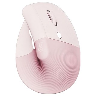 logitech 羅技 LIFT 人體工學垂直無線滑鼠, MR0094, 玫瑰粉