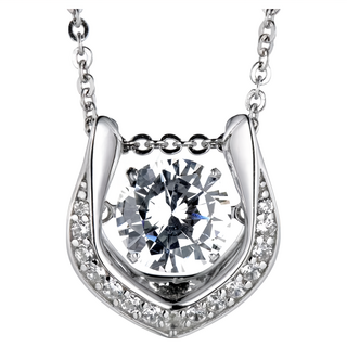 Crossfor Dancing Stone系列 懸浮閃動項鍊 日本進口 s925銀 鋯石 鍊長40+5cm