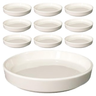 TATUNG 大同磁器 圓形盤 4.5吋(11.5 x 11.5 x 2.5cm), 白色, 1組