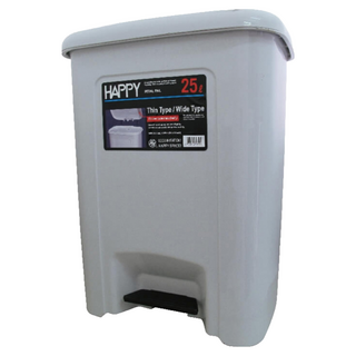 HAPPY 快樂屋 腳踏式垃圾桶 25L 顏色隨機, 37 x 28.5 x 48cm