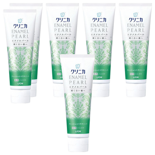 LION 獅王 固齒佳酵素亮白牙膏 日本酵素配方 去除牙漬 預防牙結石 LSS淨澈成分 清新口氣, 130g, 6條