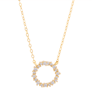 MARIGOLD 美爾朵 925純銀 靈光魅惑圓圈鑲鑽項鍊 三段式延長鍊