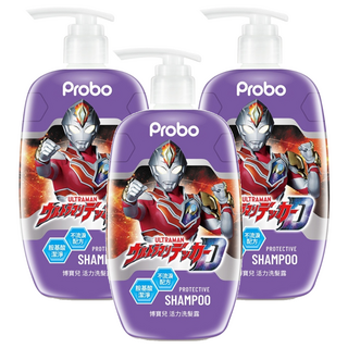 博寶兒 ULTRAMAN 活力洗髮露，胺基酸潔淨，不流淚配方, 500ml, 3瓶