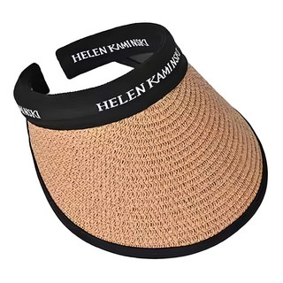 抗UV黑膠時尚大帽簷草帽