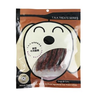 T.N.A. 悠遊鮮點系列 寵物零食, 鮮烘牛肉臘腸,全自然食材製作, 低溫烘焙, 富含蛋白質, 120g, 1包