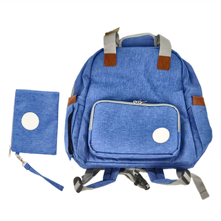 SO In SEWInG 所以相縫 多功能後背包 附手拿包-丹寧藍, 820g