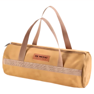 ISE MOUNT 小島嶼山 加厚營釘圓筒包, 棕色, 1個