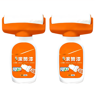 小麥購物 牆面滾筒漆500g 含滾筒刷 Y922, 2個, 21 x 8cm