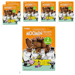 hokka 北陸製菓 嚕嚕米造型餅乾 可可亞, 72g, 6包