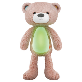 ZAZU 睏寶好朋友 Brody 粉色 柔軟材質安撫玩偶 多種音樂輕柔夜燈, 16 x 40 x 12cm, 1個