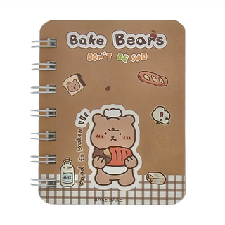 烘焙熊記事本 80 x 100mm, 外帶, 3本