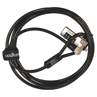 Kensington Slim N17 Combination Laptop Lock for Wedge-Shaped Slots 楔形密碼電腦鎖, K68008WW, 黑色