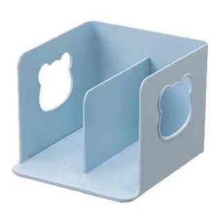 FL生活+ 可愛小熊雙槽兒童書架 A-171 310g 2個, 藍色