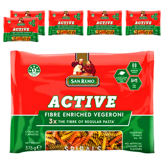 SAN REMO 蔬菜螺絲麵, 375g, 6包