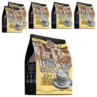 COFFEE TREE 咖啡樹 金裝檳城白咖啡 三合一 經典原味, 40g, 15包, 6袋