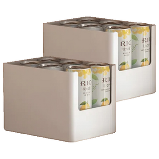 懶角落 櫥櫃收納筐, 中(寬15 x 長21 x 高15cm), 淺櫃款 白色, 2個