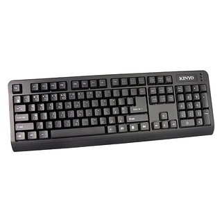 Kinyo USB 有線 大注音鍵盤 450 x 21 x 152mm 480g, KB-38U, 黑色