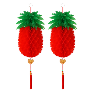 生活King 鳳梨彩球2個 - 喜慶裝飾 開幕裝飾 派對裝飾, 紅色, 24吋