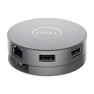 DELL Technologies 戴爾 7合1 USB-C 多連接埠轉接頭, 小巧便於攜帶, DA310, 1個