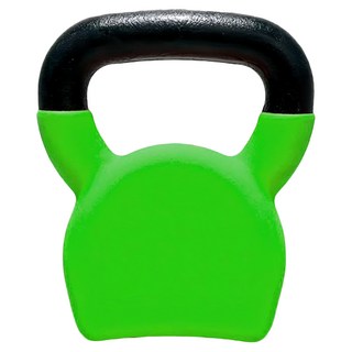 健身壺鈴 磨砂款, 綠色/黑色, 6kg, 1個