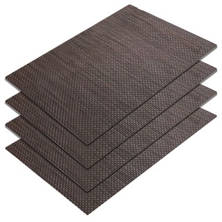 Maket Gamseong 歐風網格編織餐墊 4入, 45 x 30cm, 棕色, 1組