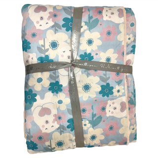 PeNi 培婗 安心豆豆毯 L(200 x 150cm) 嬰兒毯, 花漾熊寶 藍色