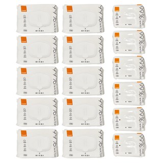 Combi 康貝 純水柔濕巾 (10大包80抽+6小包20抽) 寶寶濕巾, 16包, 1組, 591g