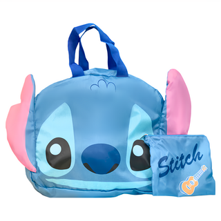 Disney 迪士尼 可收納拉桿行李袋 CA870-8, 史迪奇 藍色, 1個