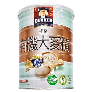 QUAKER 桂格 有機大麥精, 大麥, 500g, 1罐