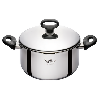 BUFFALO 牛頭牌 巧用湯鍋 20cm 雙耳, Silver, 1個