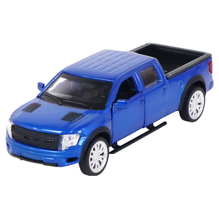 kidmate 孩子王 1:43 授權迴力合金車 Ford F-150 SVT Raptor 藍色 合金模型車, 1個