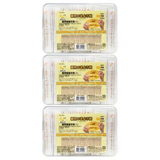 上龍 潔牙紙包牙籤(大), 可彎折45度, 纖維強韌富彈性, 超細直徑0.16cm, 台灣製造, 300支, 3盒