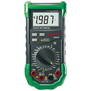 MASTECH 邁世 數字萬用表 MS8269 顯示2000計數 自動關機, 1個