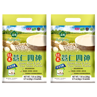 薌園 糙米薏仁四神, 無添加蔗糖，適用山藥與漢方原料, 20g, 10包, 2袋