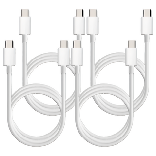 TYPE-C 5A快充線 C TO C 60W, 1m, 白色, 4條