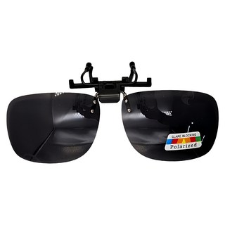 ALEGANT 經典可掀寶麗來偏光太陽眼鏡 UV400防護 羽量級輕盈10公克 180°可掀上翻夾頭 大鏡面無框設計, 灰色, 139 x 45mm, 1個