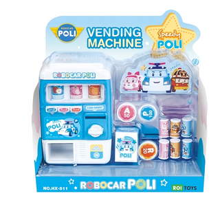 POLI 波力 販賣機, 內附小錢幣飲料罐, 體驗商人買賣, 輕鬆操控, Blue, 1入
