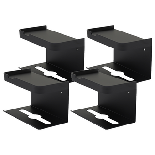 FAmILyLIFE 生活 航太鋁免打孔雙層衛生紙置物架 基本款 A-232-BK, 極簡黑, 4個